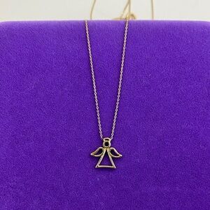 💛 Classic Michael Hill 10K Gold Angel Pendant Necklace